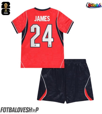Anglie Reece James #24 Dětské Venkovní Dres MS 2026 Krátký Rukáv (+ trenýrky)